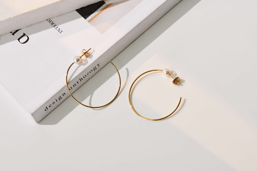 Eco安珂飾品，韓國耳環，夾式耳環，大耳環，C圈耳環