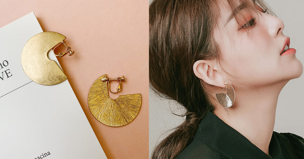 Eco安珂飾品，韓國耳環，夾式耳環，大耳環