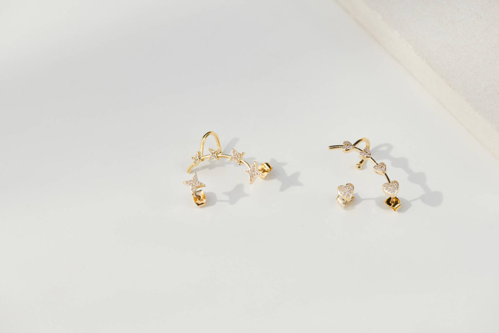 Eco安珂飾品，韓國耳環，夾式耳環，星星飾品