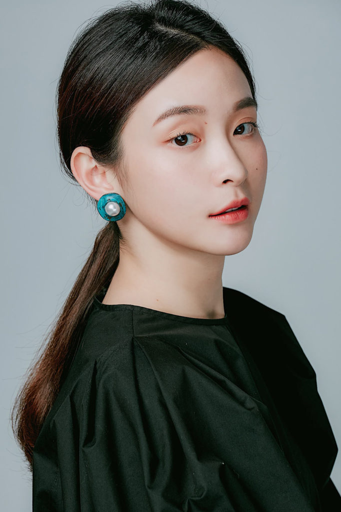 Eco安珂飾品，韓國耳環，夾式耳環，圓形耳環，藍色耳環，珍珠耳環 