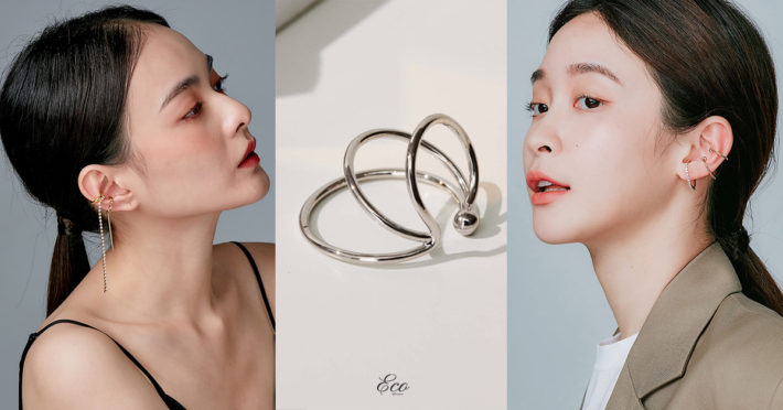 Eco安珂飾品，韓國耳環，夾式耳環，耳骨夾，耳釦