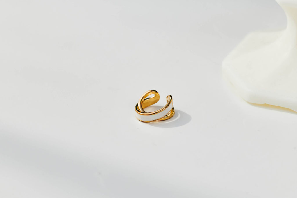 Eco安珂，耳骨耳環，韓國飾品，白色耳環