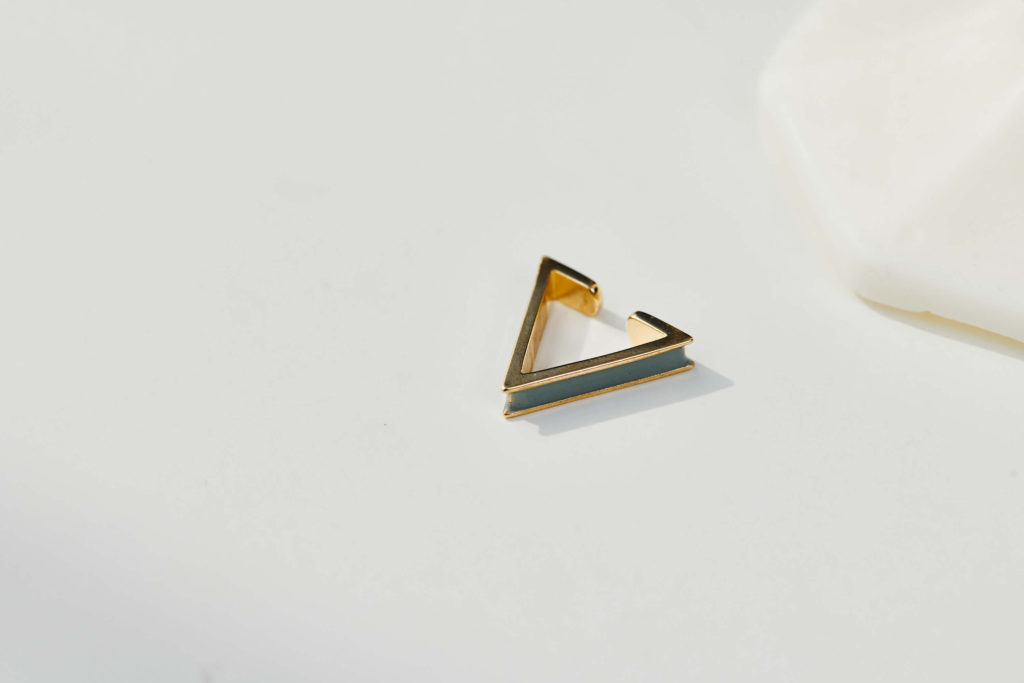 Eco安珂，耳骨耳環，韓國飾品，三角耳環