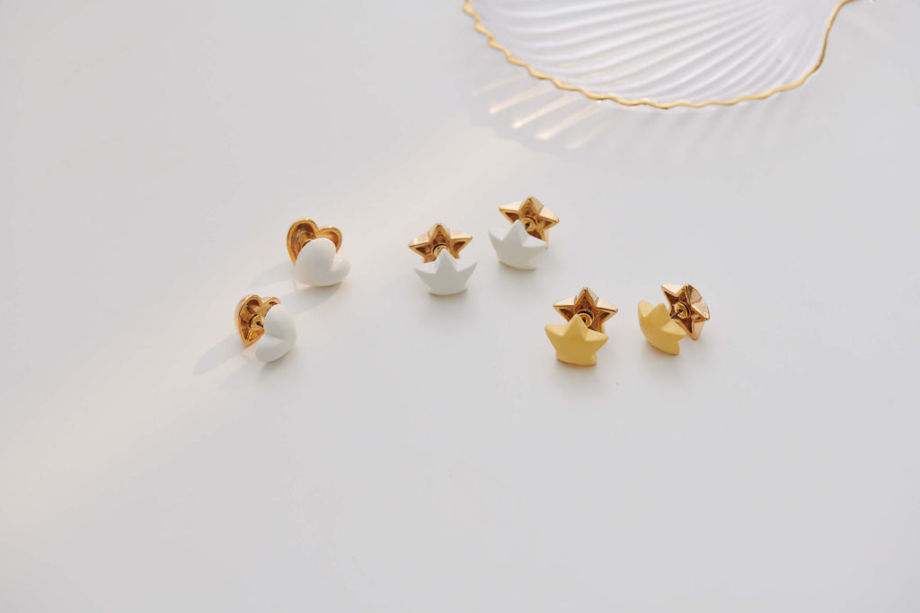Eco安珂，星星耳環，韓國飾品，愛心耳環
