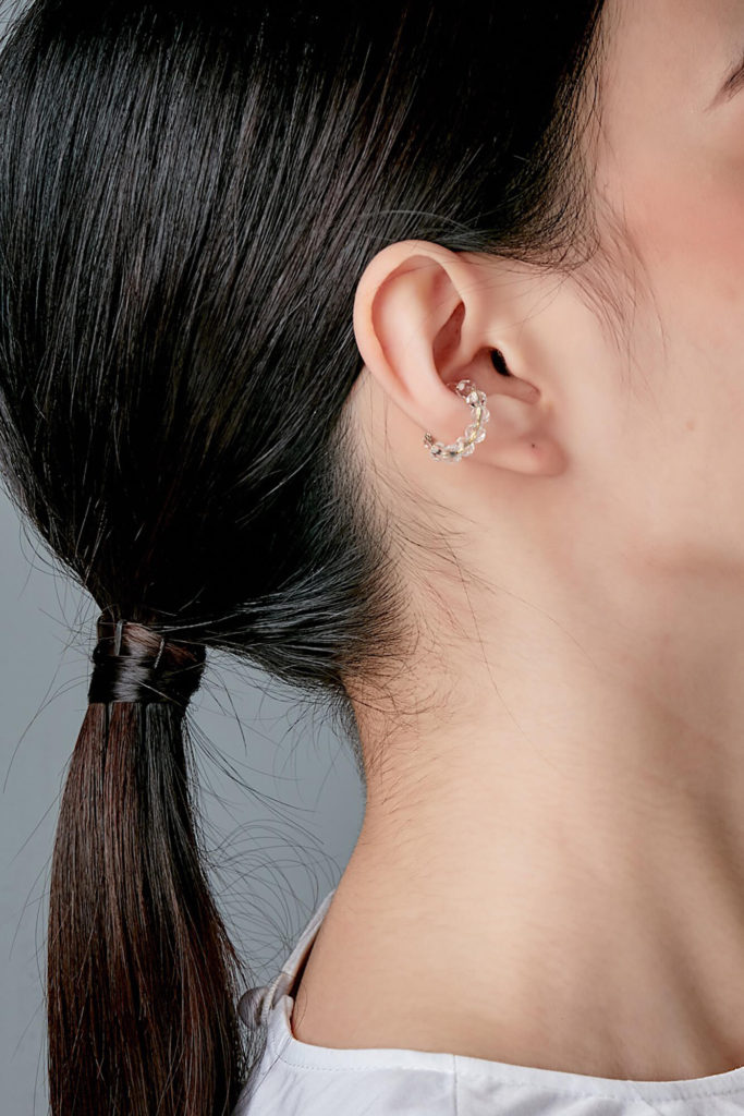 透明耳環，透明耳骨夾，透明感飾品，韓國飾品，ECO安珂