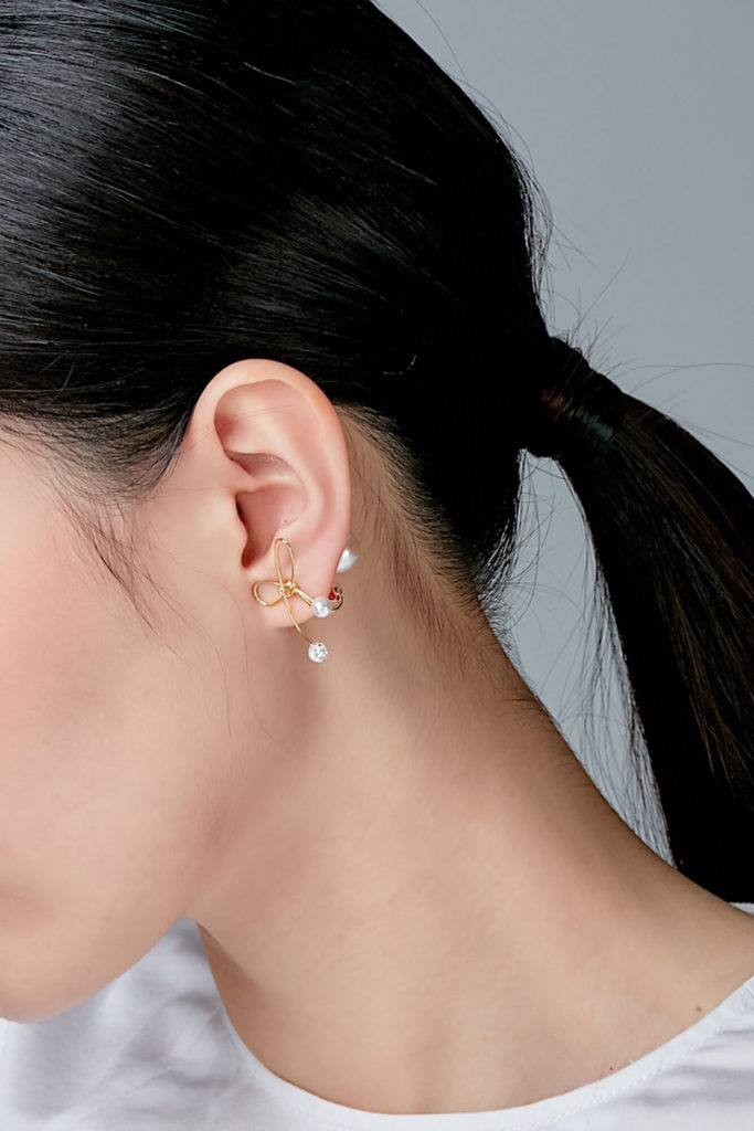 Eco安珂,韓國飾品,韓國耳環,耳夾式耳環,螺旋夾耳環,貼耳耳環,後珍珠耳環,珍珠耳環,蝴蝶結耳環