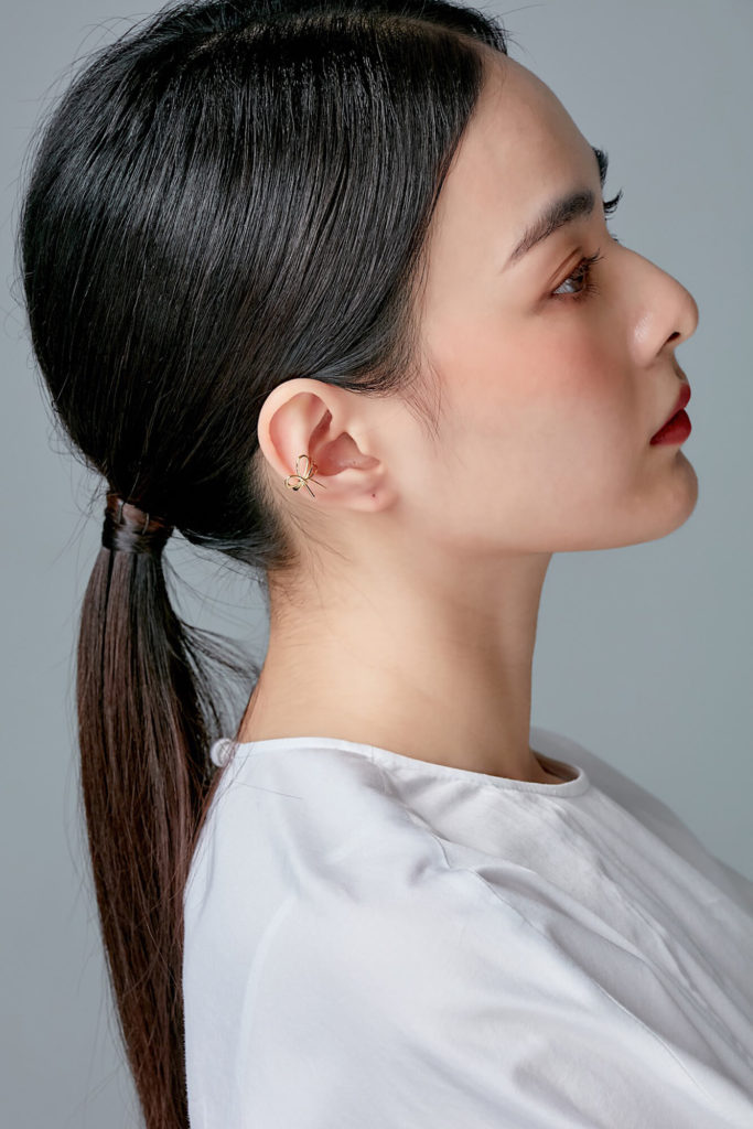 Eco安珂,韓國飾品,韓國耳環,蝴蝶結耳環,耳骨夾,耳骨耳環,耳窩耳環,蝴蝶結耳骨夾