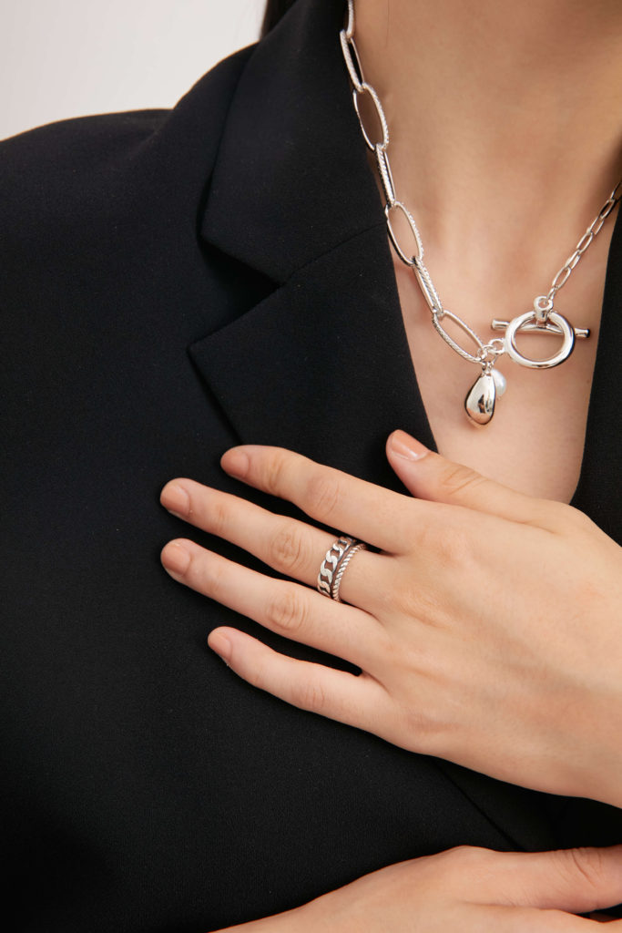 925純銀戒指,鎖鏈戒指,韓國925純銀戒指,韓國戒指,韓國飾品,Eco安珂飾品
