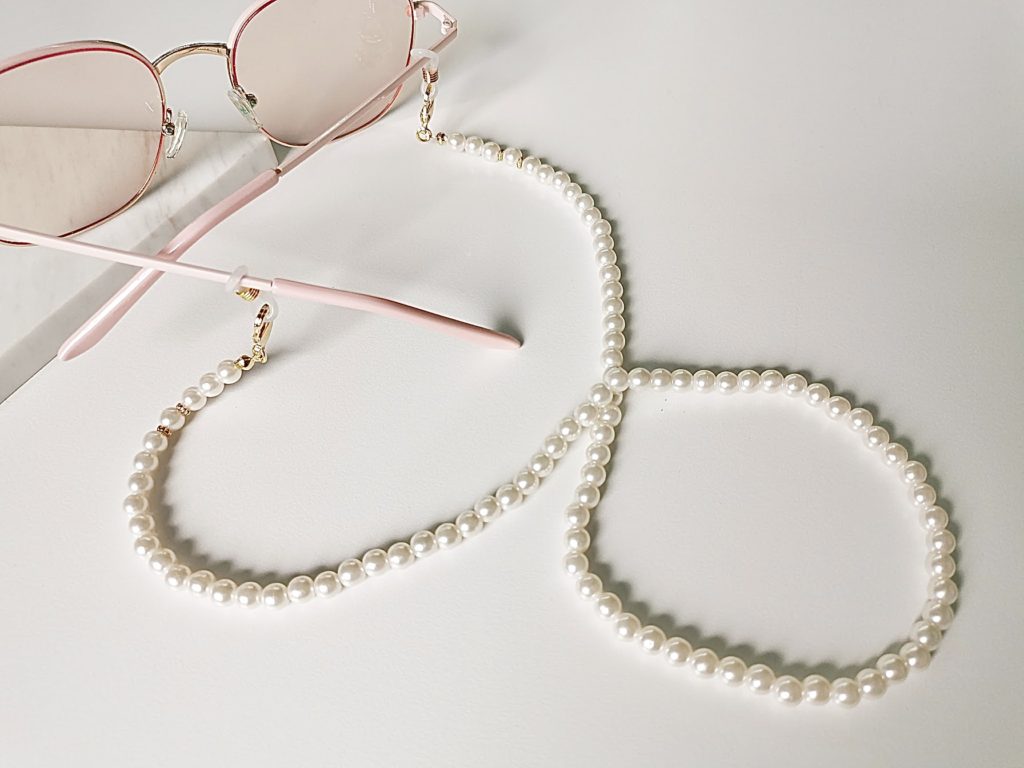 Eco安珂飾品，珍珠眼鏡鍊