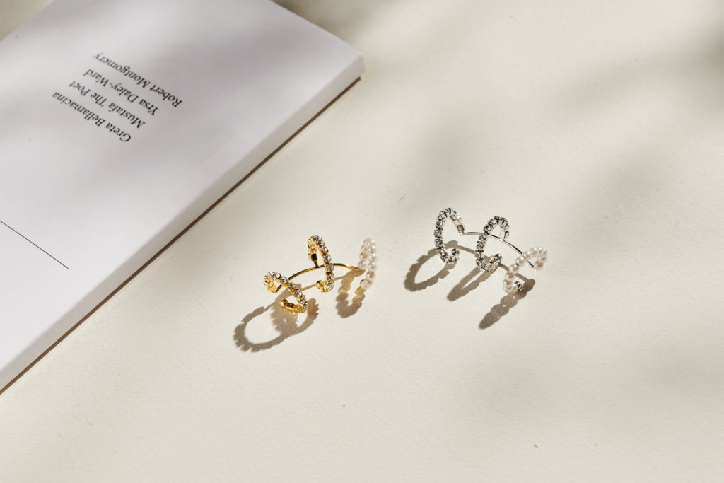 Eco安珂飾品，韓國耳環，夾式耳環，珍珠耳環，珍珠耳骨耳環