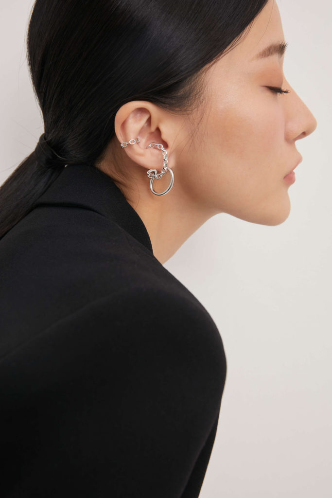 耳骨耳環,耳骨夾,耳窩耳環,鎖鏈耳環,鎖鏈飾品,韓國耳環,韓國飾品,Eco安珂飾品