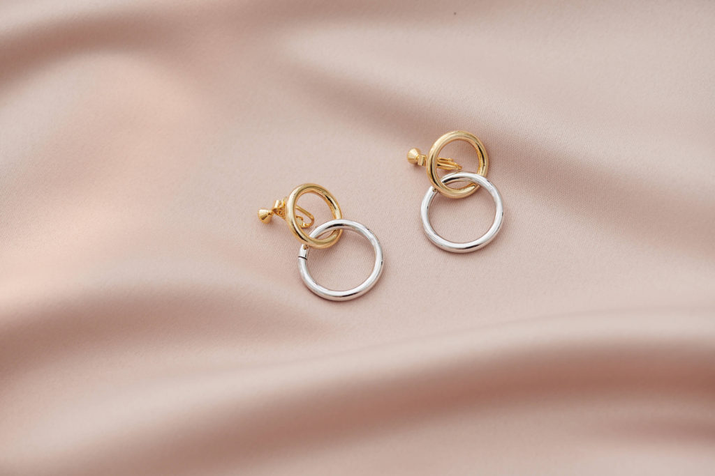 金銀飾品，韓國飾品，金銀雙色飾品，Eco安珂，圈圈耳環