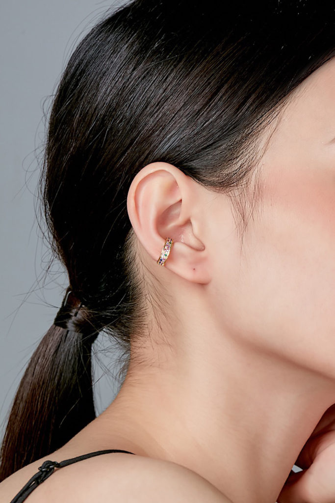 Eco安珂飾品，韓國耳環，耳骨耳環，彩色耳骨夾，耳骨夾