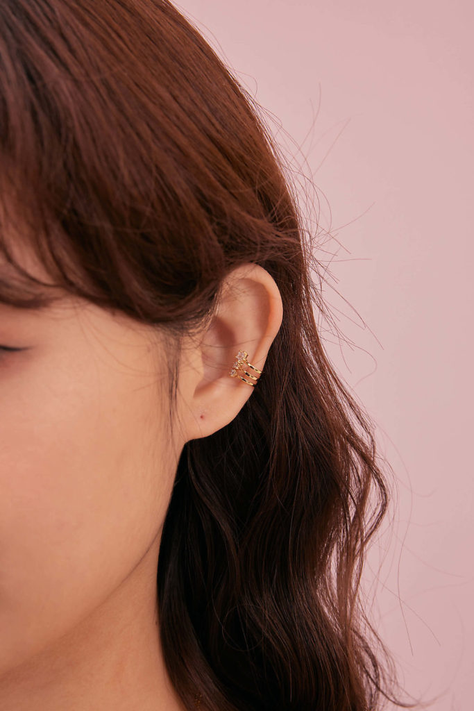 Eco安珂飾品，韓國耳環，夾式耳環，花朵耳環，花朵飾品，耳骨耳環