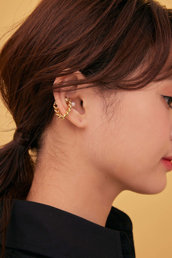 韓國飾品，耳骨耳環，夾式耳環