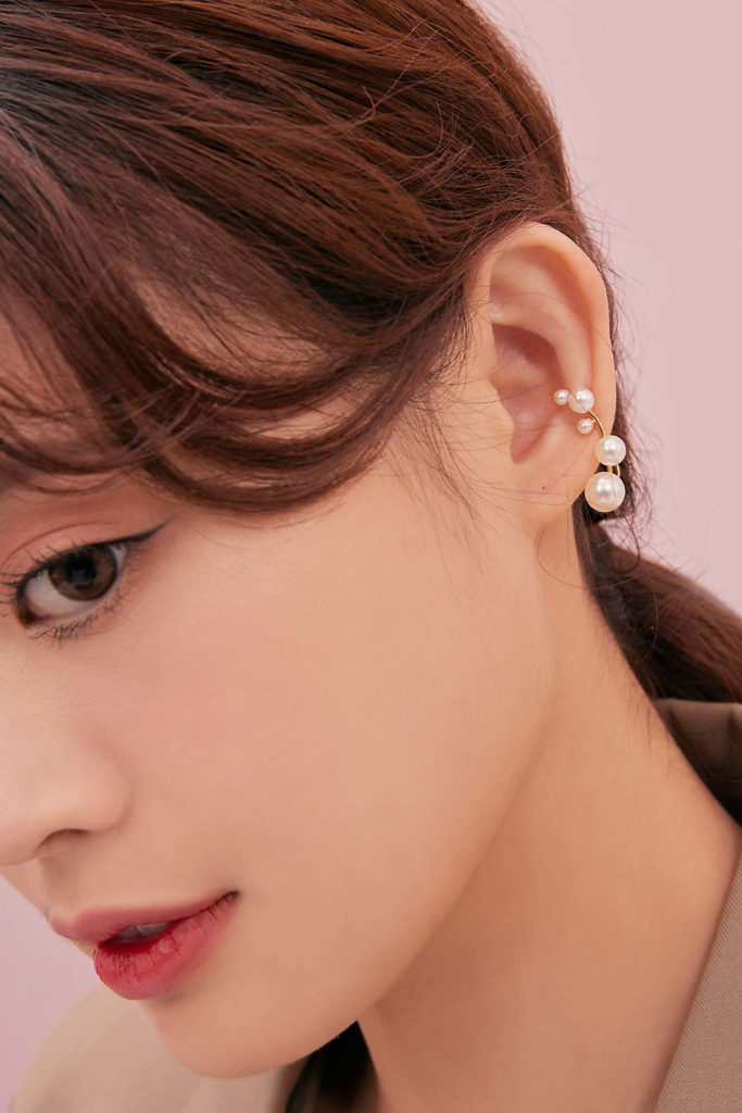 Eco安珂飾品，韓國耳環，珍珠耳環，珍珠耳骨夾