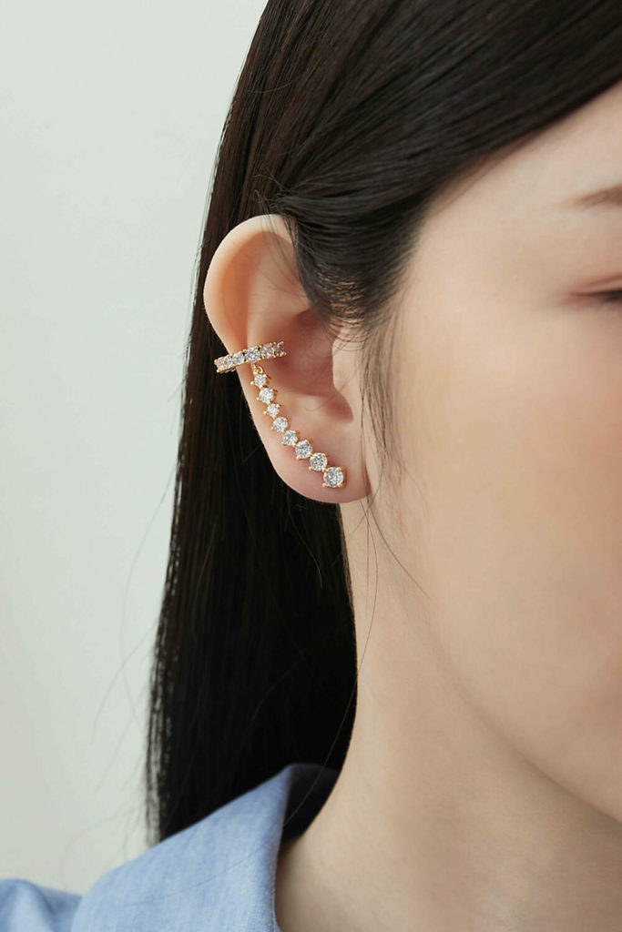 Eco安珂飾品，韓國耳環，針式耳環，不對稱耳環，華麗耳環