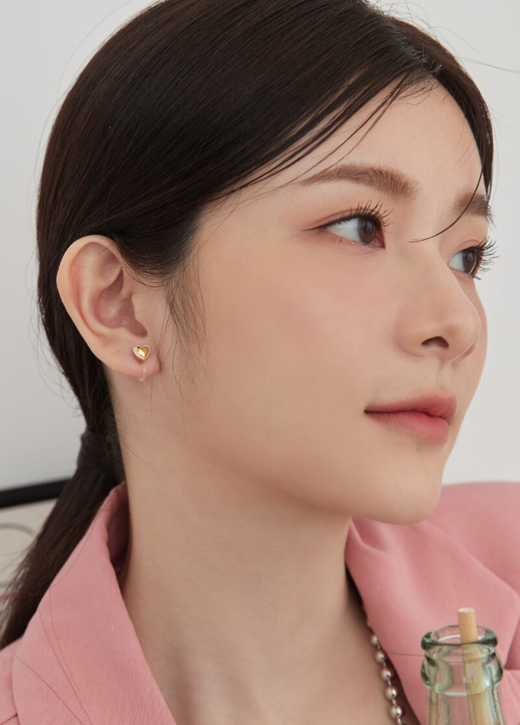  Eco安珂飾品，韓國耳環，925純銀飾品，愛心飾品