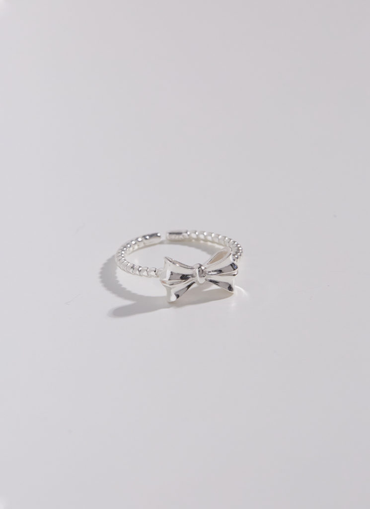 小飾品，韓國飾品，戒指，蝴蝶結戒指，純銀戒指