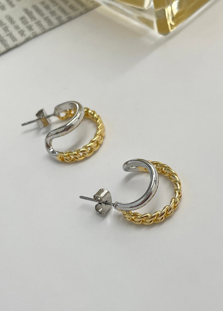 Eco安珂飾品，韓國耳環，夾式耳環，圓圈耳環，C圈耳環