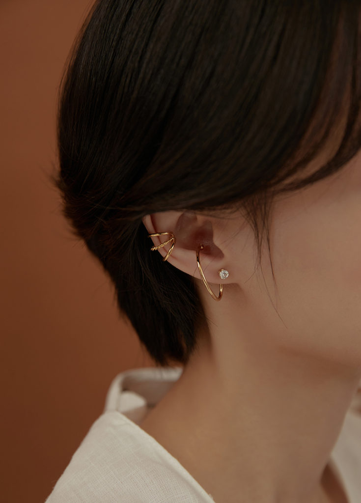 針式耳環，韓國飾品，ECO安珂