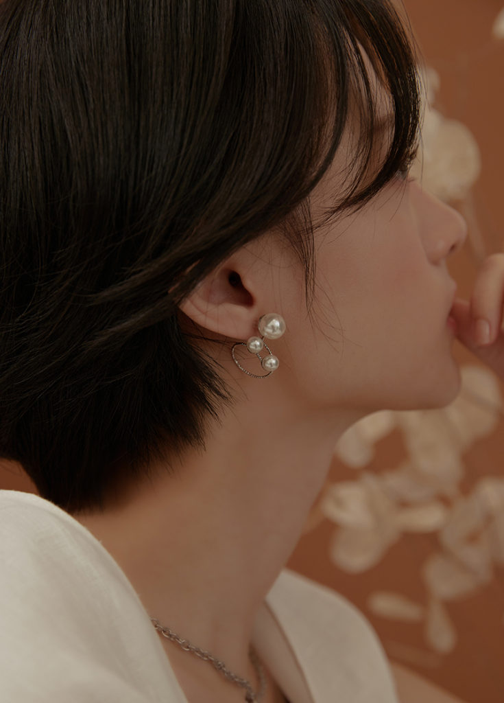 珍珠飾品，珍珠耳環