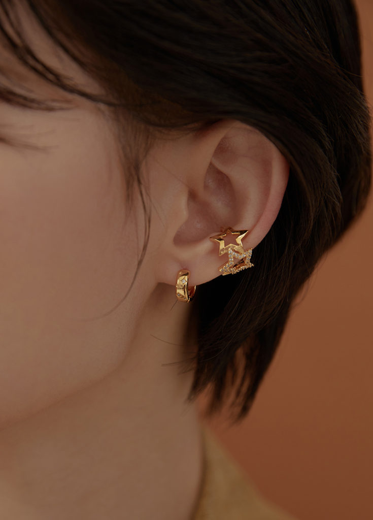 耳骨夾，耳骨耳環，星星飾品