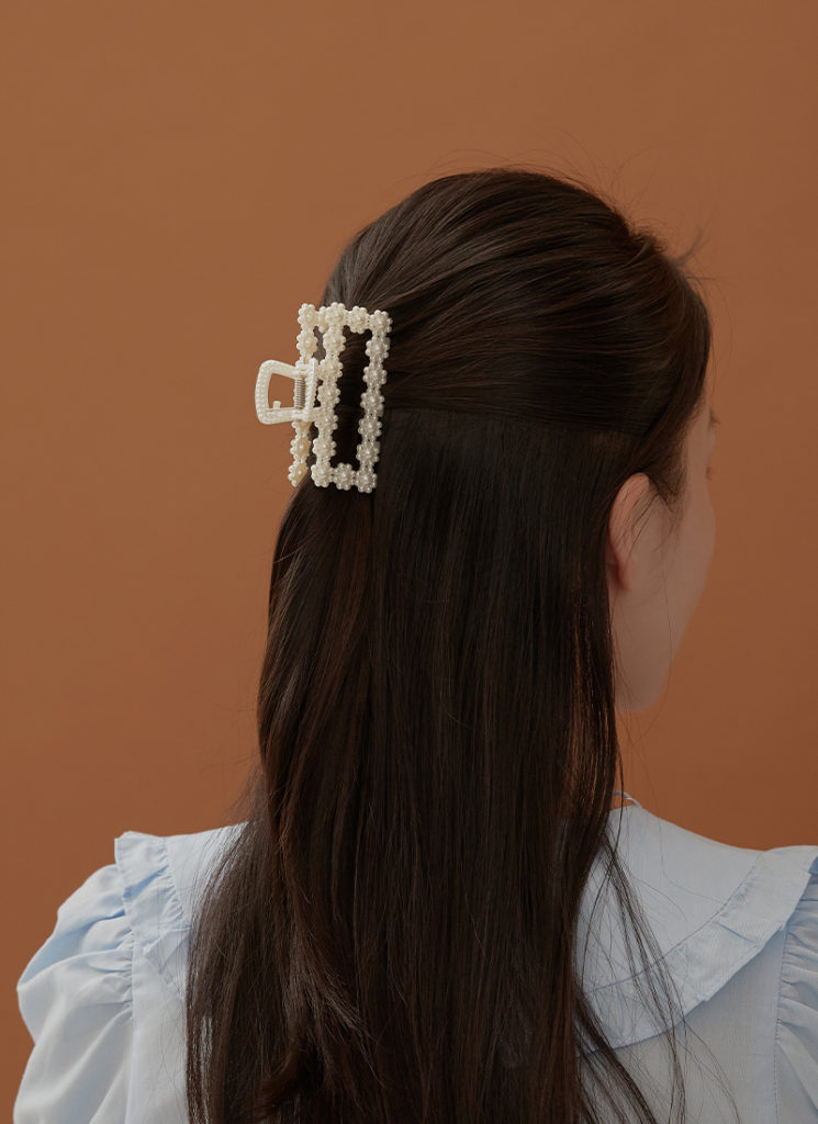 髮夾，髮飾，韓國髮飾，珍珠髮夾，鯊魚夾，珍珠鯊魚夾