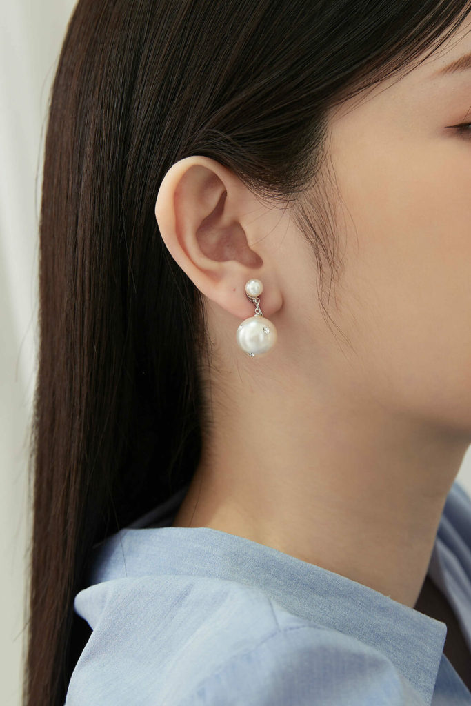 Eco安珂飾品，韓國耳環，夾式耳環，婚宴系列，鑽飾耳環，珍珠耳環 