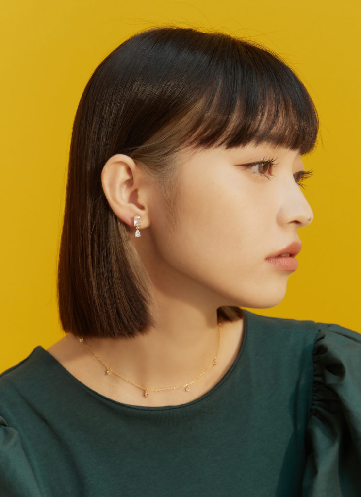 Eco安珂飾品，韓國耳環，夾式耳環，閃亮耳環，鋯石耳環