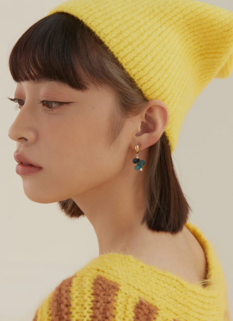 彩色寶石，彩色飾品，夾式耳環，韓國飾品