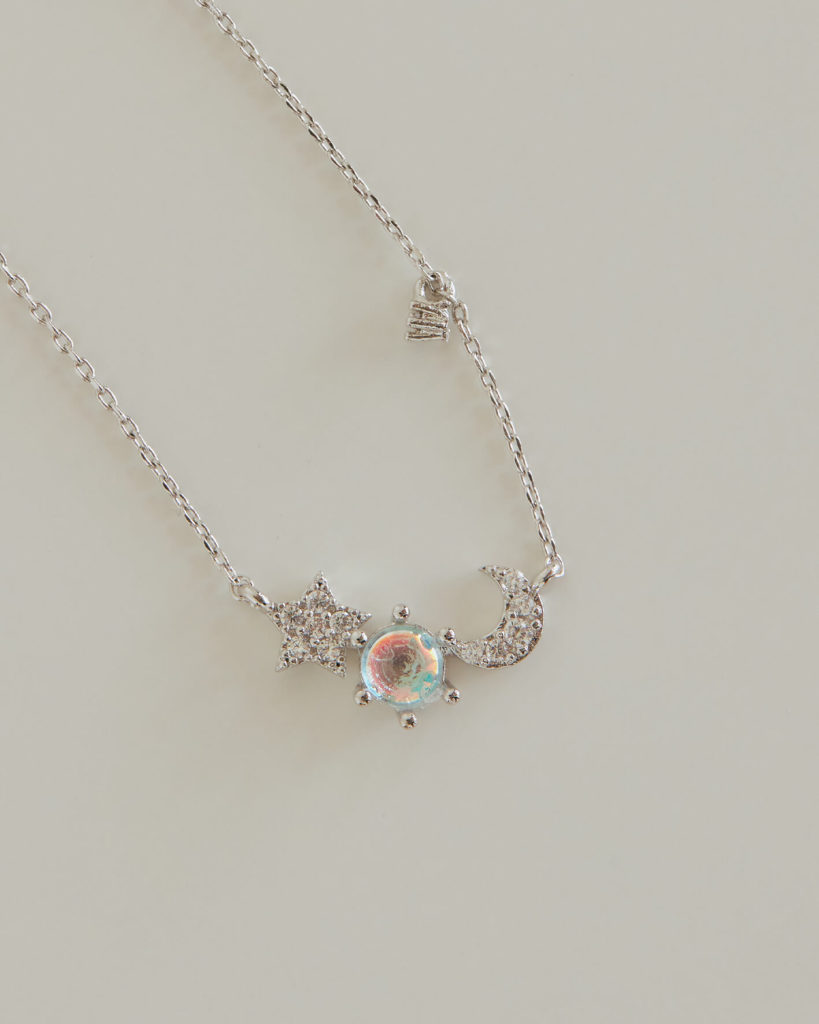 Eco安珂，韓國飾品，項鍊，星月項鍊，閃亮飾品