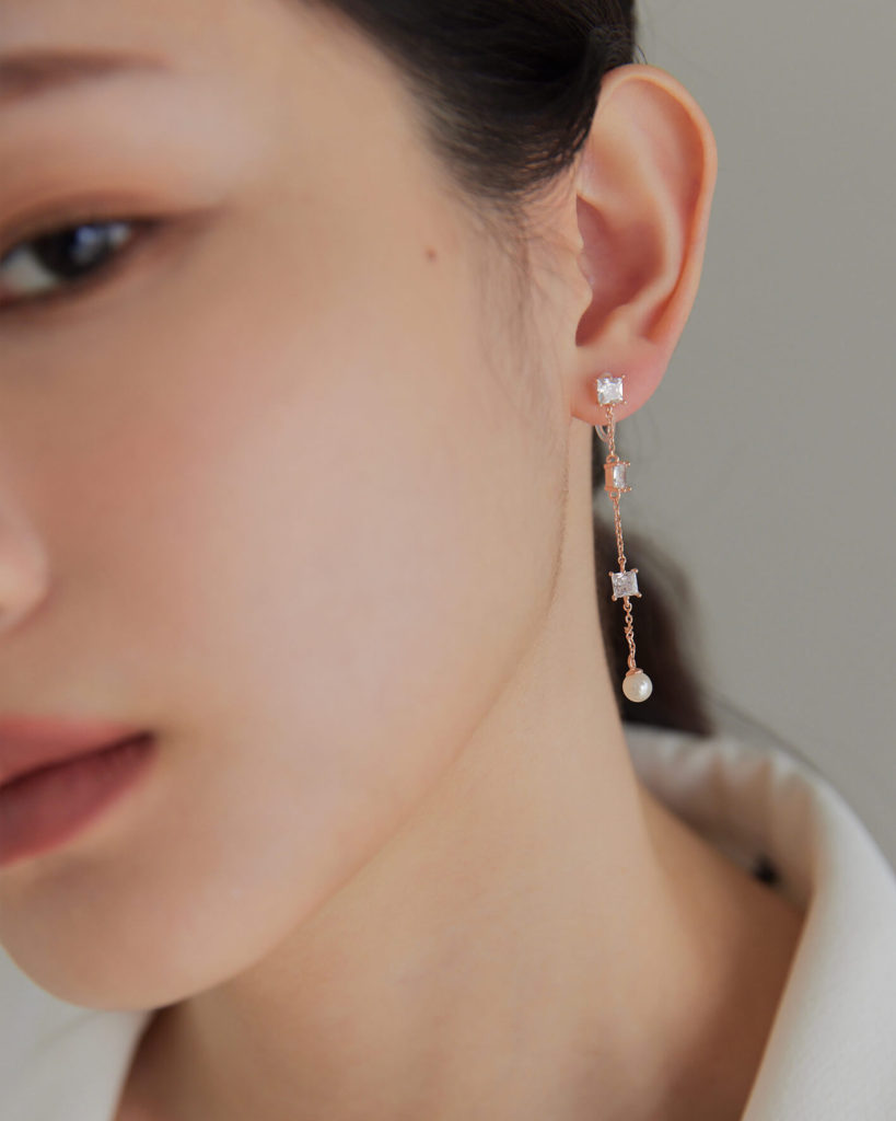 Eco安珂，韓國飾品，珍珠耳環，耳環，夾式耳環，新年穿搭，垂墜耳環