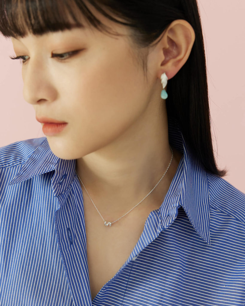 Eco安珂，韓國飾品，夾式耳環，項鍊，穿搭