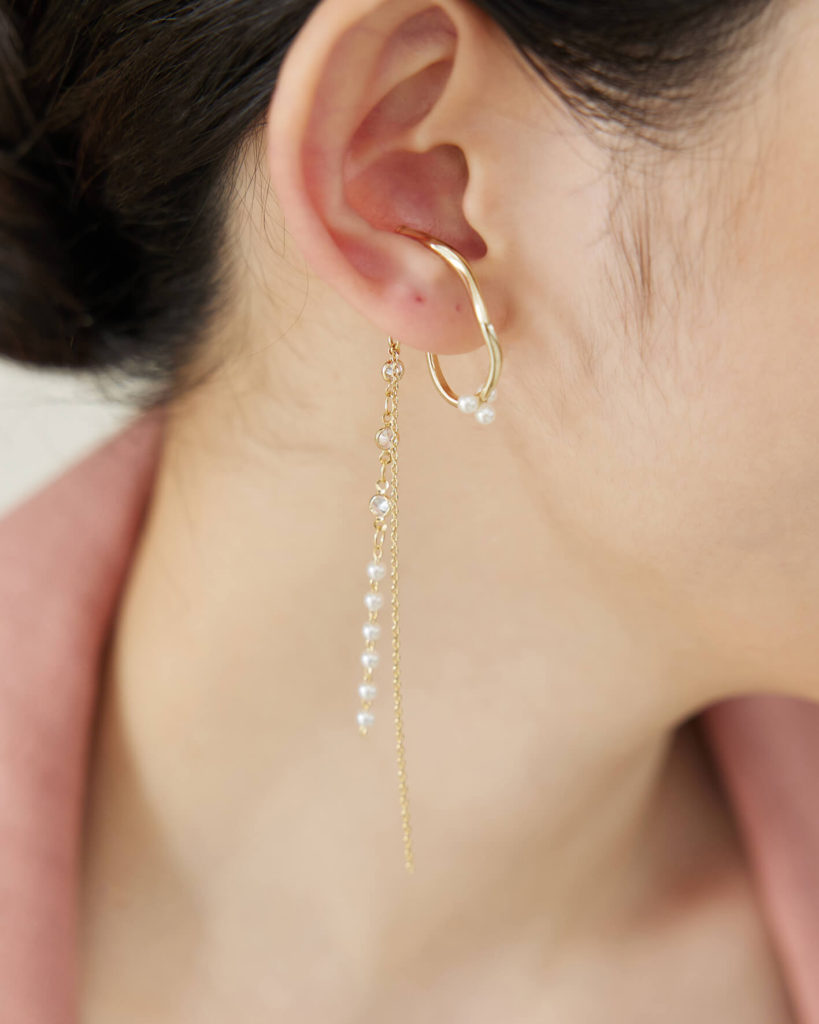 Eco安珂，韓國飾品，珍珠耳環，耳骨夾，垂墜耳環 