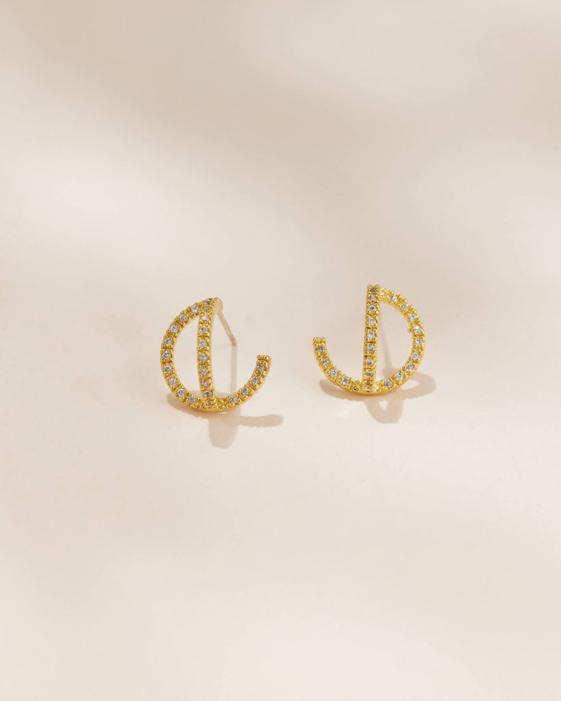 Eco安珂，韓國飾品，耳環，夾式耳環，鋯石耳環