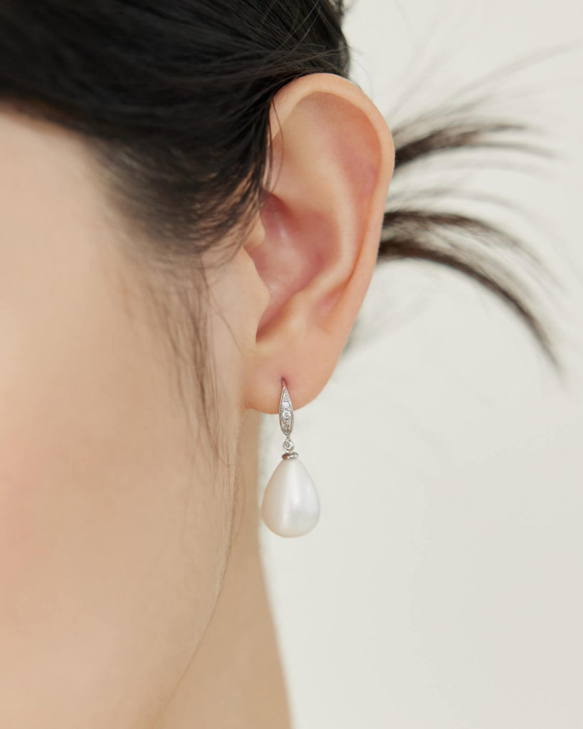 Eco安珂，韓國飾品，垂墜耳環，珍珠耳環